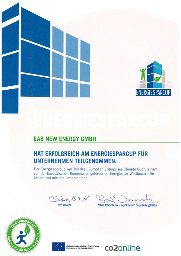 eab New Energy Teilnahme am Energiesparcup